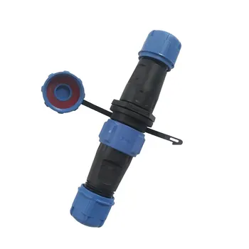 2-контактный Водонепроницаемый разъем авиационного кабеля, штепсельная розетка, резьбовой разъем на переборке, Термопластичный изолятор PA66, Уплотнительное кольцо