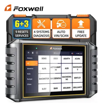 2023 FOXWELL NT716 OBD2 Сканер ABS EPB TPMS SAS TPS Сброс Масла Считыватель Кода OBD2 Инструмент Диагностики Двигателя Трансмиссии Бесплатное Обновление