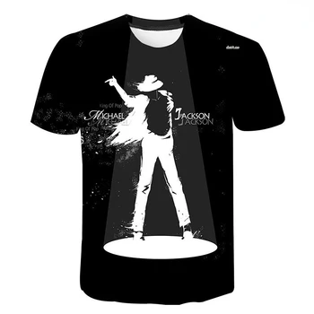 2023 Новая футболка с 3D-принтом Майкла Джексона, Мужская, женская, детская, хип-хоп мода, повседневная уличная одежда, футболка оверсайз, Крутые топы