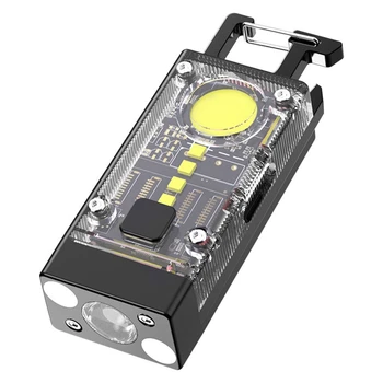 2ШТ Мини EDC фонарик Солнечный Маленький Мощный фонарик 9 Режимов 1500 Люмен USB C с магнитным креплением