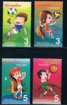 4 ШТ., Почтовая марка Таиланда, 2022, День защиты детей, настоящие оригинальные марки для коллекции, MNH