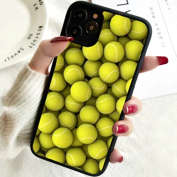 5 5S SE 2020 Чехол для телефона Чехол для iPhone 6 6S 7 8 PLUS X XS XR 11 12 13 MINI 14 PRO MAX Резиновые Силиконовые теннисные мячи