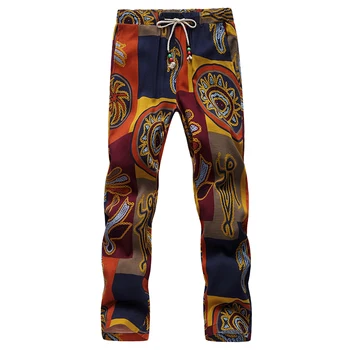 6XL 5XL Летние брюки длиной до щиколотки, мужские модные красочные свободные брюки, мужские легкие шаровары в стиле хип-хоп с цветочным рисунком, High Street