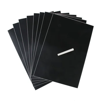 8шт Съемная Настенная Наклейка для Классной доски формата А4 с 1 Мелом (черный)
