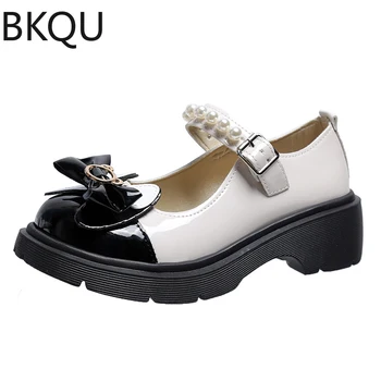 BKQU 2023 Милые Девушки Аниме Косплей Обувь в стиле Лолиты Jk На платформе, Большой Размер 40, Японская Милая Женская Обувь, наряд горничной, обувь на плоской подошве