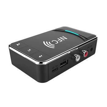 Bluetooth-совместимый 5.0 Аудиоприемник-Передатчик 2 в 1 NFC Стерео AUX 3,5 мм Разъем RCA Оптический Беспроводной Для телевизора ПК