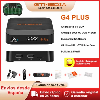 GTMEDIA G4 PLUS Smart Android 11,0 TV Box 4K 2GB + 16GB 2,4 G WIFI Blutooth 4,0 Google Voice Assistant Медиаплеер Телеприставка