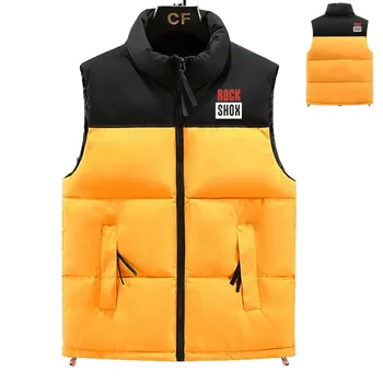 ROCK SHOX Утепленная мужская хлопчатобумажная куртка Хип-хоп уличная мужская пуховая куртка без рукавов зимняя модная утепленная мужская одежда
