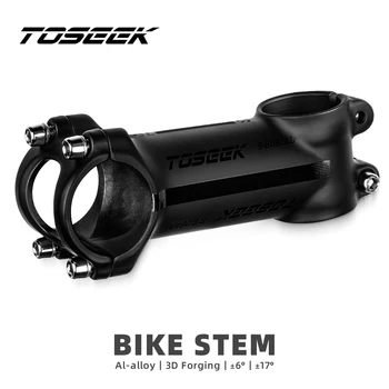 TOSEEK Сверхлегкий алюминиевый руль для велосипеда 6/17 градусов Mtb 50 мм-120 мм Мощность 31,8 мм Горный  