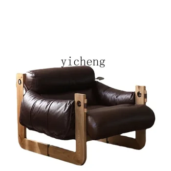 XL Одноместный Диван-Кресло В Античном Стиле Из Массива Дерева Винтажная Спальня Из Джерси Из Натуральной Кожи