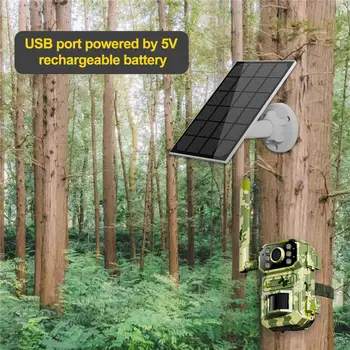 Аккумуляторная батарея Солнечная панель Водонепроницаемое зарядное устройство для солнечной панели для камеры наблюдения с регулируемым креплением для наружного использования