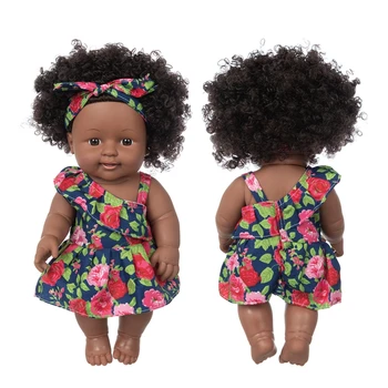 Африканские куклы Flower Baby Pop Reborn Silico Bathrobre Vny 30 см, мягкая игрушка Born Poupee Boneca, Девочка-Тоддер