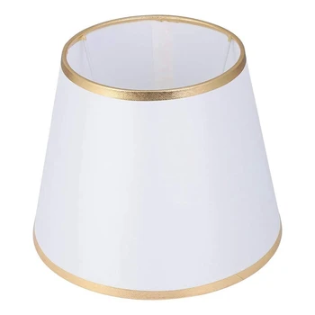 Барабанный абажур Пылезащитный тканевый абажур в форме бочонка, настольная напольная люстра, замена света для домашнего офиса, белый