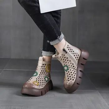 Британская Римская Полая платформа на МОЛНИИ, аутентичная Роскошная обувь, Летние Ботильоны в стиле ретро, женская элегантность, дизайнер