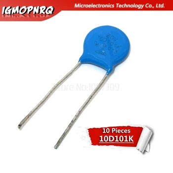 варистор 10D101K 10шт, пьезорезистор 10D101 на 100 В