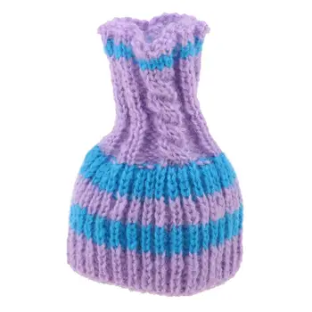 Вязаный свитер в синюю полоску для куклы 1: 6, тканое платье, детская игрушка
