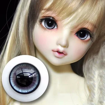 Глаза для игрушек BJD doll eyeballs подходят для кукольных аксессуаров из натурального серого стекла размером 1/3 1/4 1/6 12мм 14мм