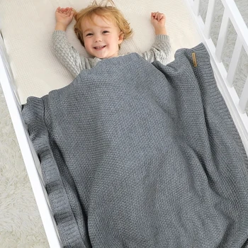 Детское одеяло Вязаное для пеленания новорожденных, одеяла, супер Мягкие постельные принадлежности для малышей, одеяло для кровати, корзина для дивана, одеяла для колясок