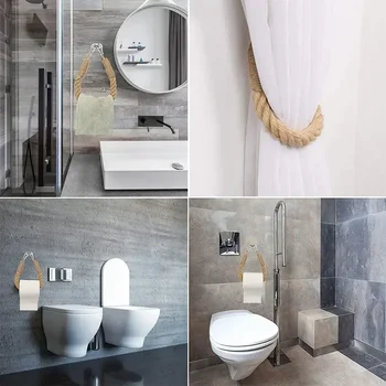 Диспенсер для одежды ванная комната висит пунш-бесплатно тканей веревки полотенце держатель бумаги туалетной стиле ретро