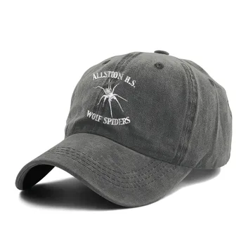 Застиранная Мужская Бейсболка Alston High School Wolf Spiders Trucker Snapback Кепки S Папина Шляпа Spider Golf Hats
