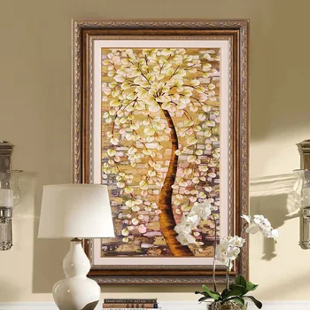 Знаменитый итальянский стиль, холст, картина маслом, дерево Пучу, настенные картины, декоративная картина для коридора, настенная роспись 18x30 дюймов