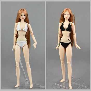 Комплект нижнего белья, белое и черное бикини, комплект одежды для куклы 1/6 BJD Xinyi Barbie Soldier FR.