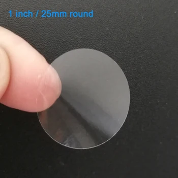 круглая глянцевая прозрачная уплотнительная наклейка диаметром 1 дюйм/25 мм