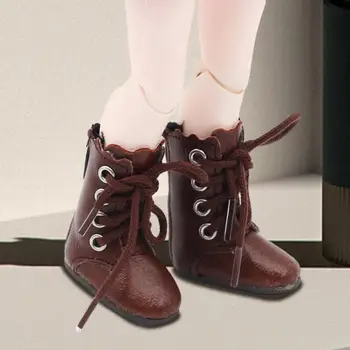 Кукольная Обувь Модные Реалистичные Ботинки из Искусственной Кожи для Кукол 1/6 Тонкой Работы Компактный Размер Мини-Игрушечной Обуви Мягкие Кукольные Сапоги