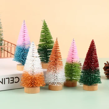 Кукольный домик из 1 шт., миниатюрная Рождественская елка, Рождественское украшение для дома, аксессуары для декора кукольного домика, детские игрушки для ролевых игр