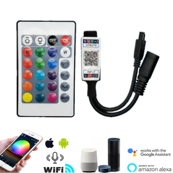 Мини светодиодный контроллер освещения полосы RGB с Bluetooth, беспроводное управление смартфоном постоянного тока 5-24 В 6A для полосы RGB 3528 5050