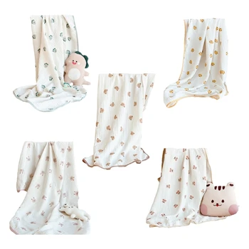 Многослойное хлопковое детское пеленальное одеяло, детские маленькие одеяла для младенцев, мягкие, дышащие 2