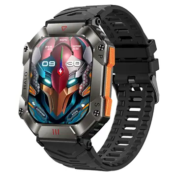 Мужские спортивные смарт-часы KR80 емкостью 2,0 дюйма емкостью 650 мАч, подарок, здоровый сердечный ритм, кислородный компас, GPS, упражнения