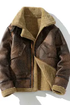 Новая зимняя мужская куртка из дневного белого меха с флисовой утепленной курткой, размер 5XL