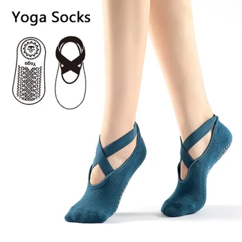 Носки для йоги для женщин, противоскользящая повязка, дышащие носки для пилатеса, балета, танцев, носки с полупальцами