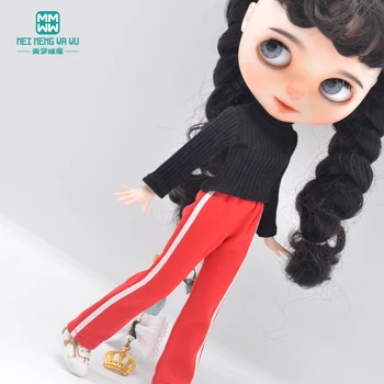 Одежда для куклы подходит для модной куклы Blyth Azone OB22 OB24, свитер с высоким воротом, джинсы, леггинсы