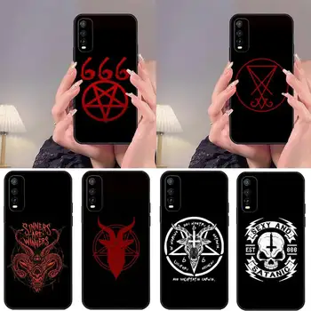 Пентаграмма 666 Демонический Сатанинский Чехол Для Телефона OPPO A74 A72 A53 A77 A52 A93 SFind X5 X3 X2 A93 Reno 4 3 Pro 4G Сумка Для мобильного телефона