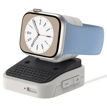 Подставка для зарядки смарт-часов, силиконовый держатель для зарядки, док-станция, компьютерный дизайн в стиле ретро, совместимый с iWatch Galaxy Watch6 6pro 5 5pro