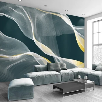 Пользовательские 3D фрески, обои современного искусства, Абстрактные линии дыма, настенная живопись, холст для спальни, диван, фон, обои для домашнего декора