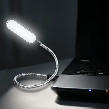 Портативный USB LED Светильник Для Чтения Настольная Лампа Гибкая 6leds USB Лампа для Ноутбука Power Bank Ноутбук ПК Компьютер Мини-Книжный Светильник