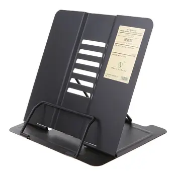 Портативный металлический регулируемый держатель для книг для чтения, подставка для документов, подставка для книг LX9A