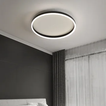 Простые круглые Светодиодные потолочные светильники для спальни, Современный домашний декор, лампа для гостиной в скандинавском стиле, Лампа для кабинета в минималистичном стиле Ins