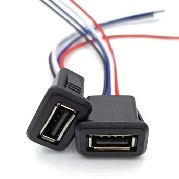 Разъем питания USB 2.0 2 / 4pin, разъем для зарядки, Защелкивающийся с разъемом PH2.0 с кабелем, Электрические клеммы, Гнездо для зарядного устройства