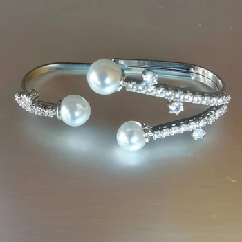 Свадебные кольца на три пальца для женщин, Новые Платиновые кольца AAA с цирконом и жемчугом, Персонализированные Украшения для рук