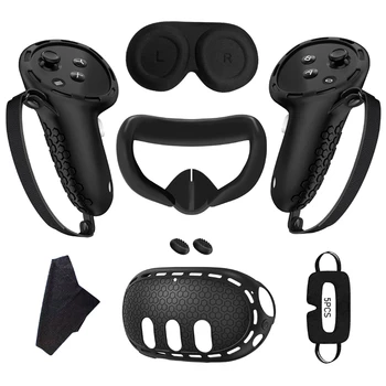 Силиконовый Защитный Чехол Shell Case Для Гарнитуры Meta Quest 3 VR Head Face Cover Eye Pad Ручка Для Захвата Кнопки Крышка Проста В Использовании