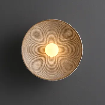 Современный креативный круглый настенный бра в стиле арт-деко из смолы LED G4, светильник для спальни, гостиной, коридора, светильник 27 см
