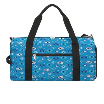 Спортивная сумка Matiasma Evil Eye, греческая Мати Матаки, портативные спортивные сумки с обувью, дизайнерская сумка для путешествий, Красочная сумка для фитнеса для мужчин