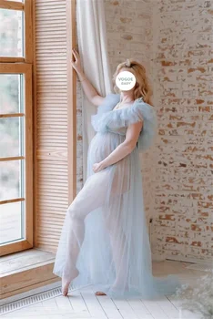 Тюлевое платье для фотосъемки беременных, юбка из мягкой сетки для беременных, Сексуальная пижама, перспективная одежда, реквизит для студийной фотосессии