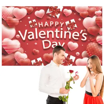 Фон для фотосъемки на День Святого Валентина, баннер с Днем Святого Валентина, фон для многоразовой фотосессии на День Святого Валентина, фоновая вывеска